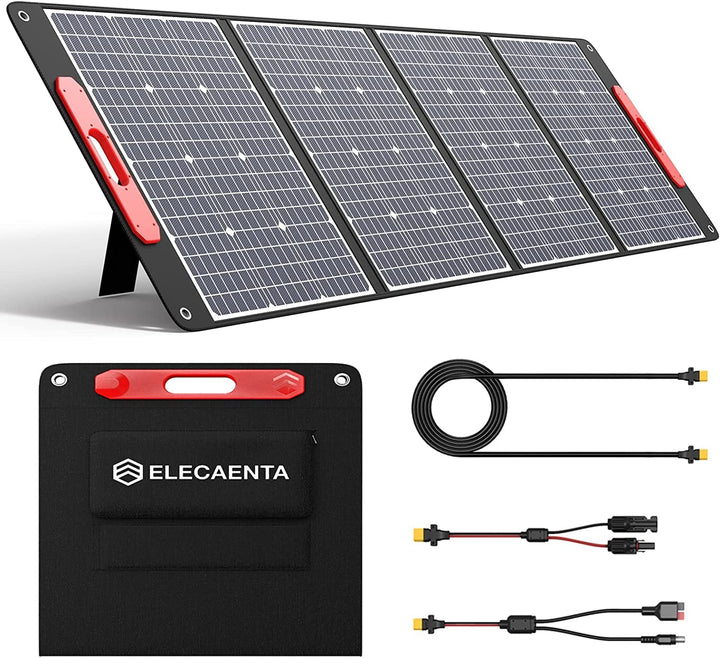 ELECAENTA Ultraleichtes Flexibles 200W ETFE Solar Ladegerät Faltbares Monokristallines Solarmodul XT