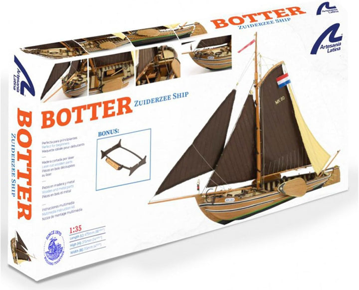 Artesanía Latina - Holzmodellschiff - niederländisches Fischerboot, Botter - Modell 22125, Masstab 1