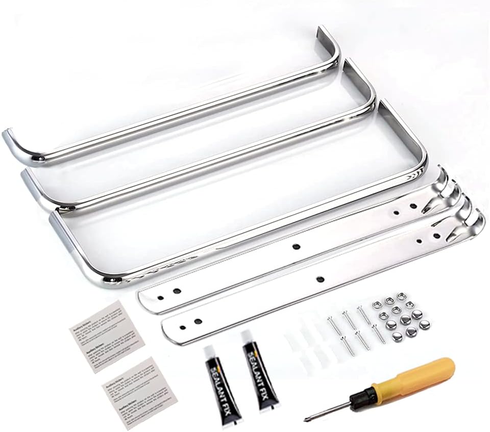 Yeegout No Drill 3-Tiers Handtuchhalter Edelstahl-Handtuchhalter für Bad Küche und Toilette, 50cm Si