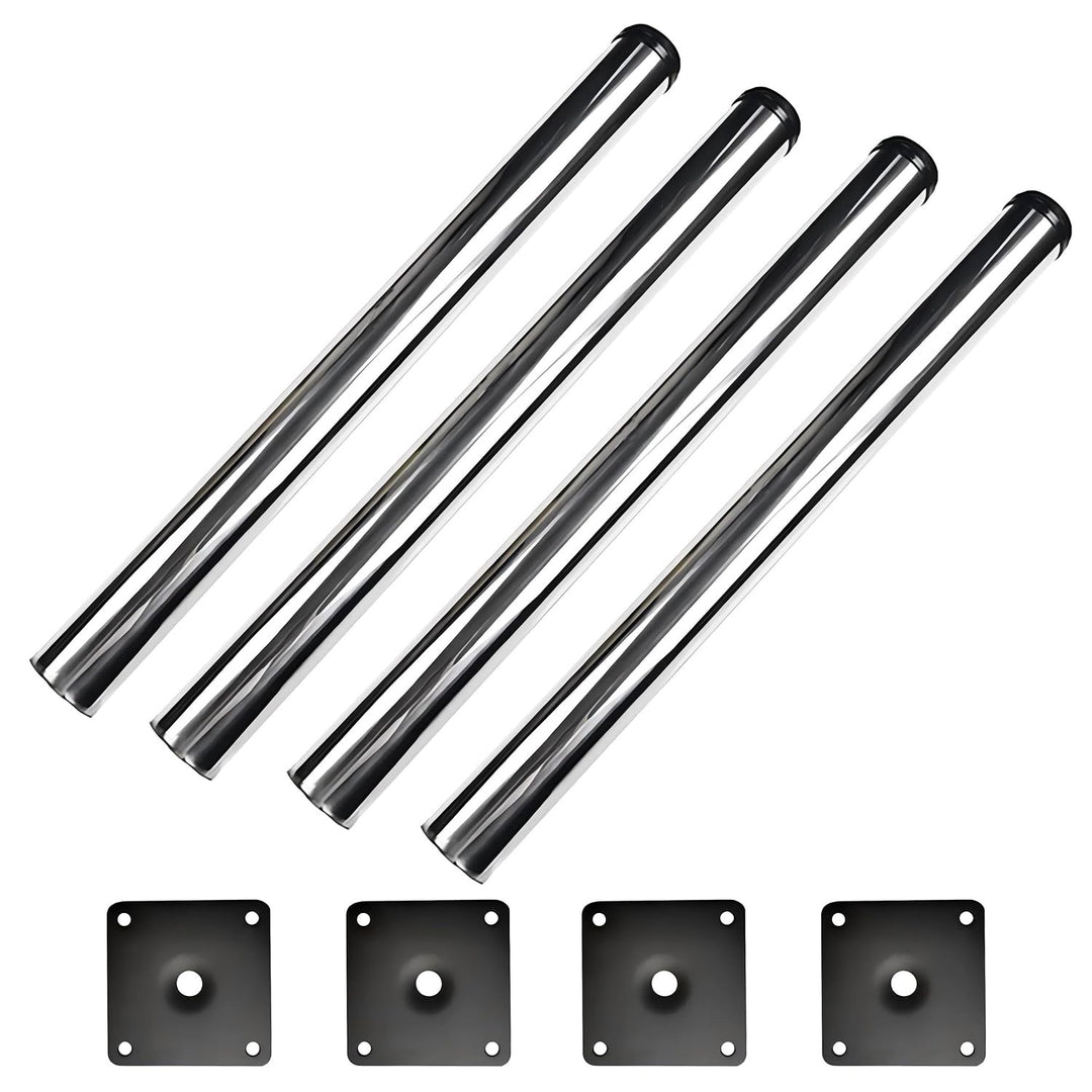 Qrity 4X Tischbein, Füsse für Möbel, Möbelfüsse Verstellbar (Gesamt: 550-570mm, Dia: 60mm), Tischbei