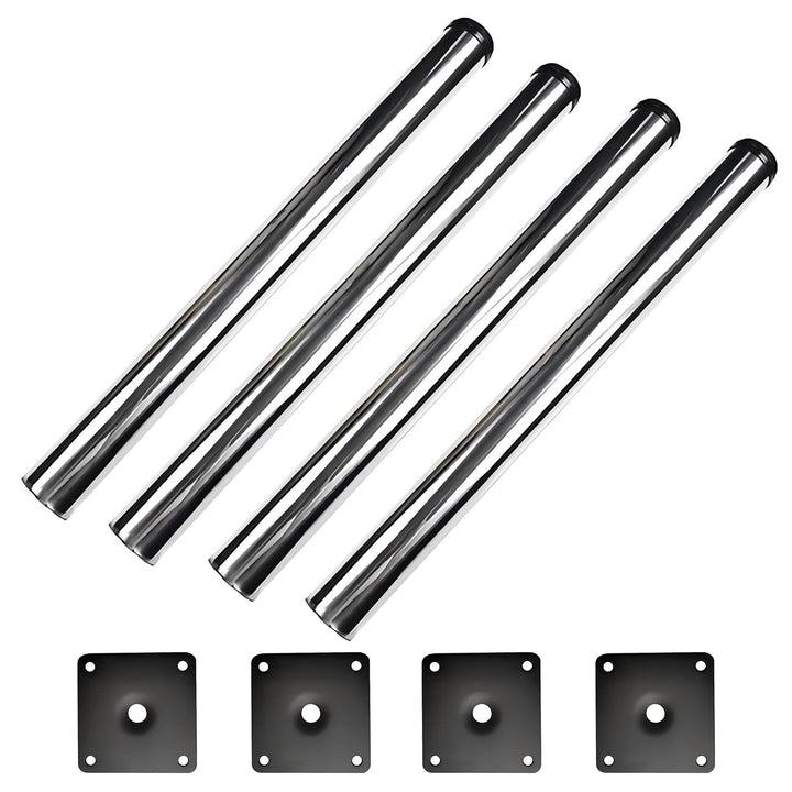 Qrity 4X Tischbein, Füsse für Möbel, Möbelfüsse Verstellbar (Gesamt: 550-570mm, Dia: 60mm), Tischbei
