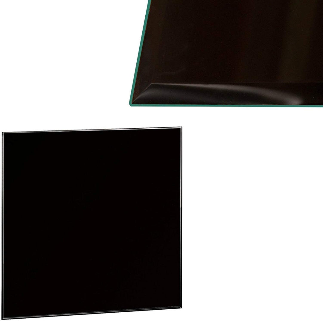 Euro Tische Glasplatte für Kaminofen und Tischplatte in 90x90cm Facettenschliff, Schutzplatte mit 6m