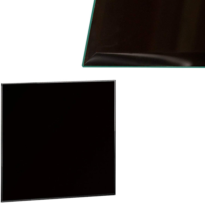 Euro Tische Glasplatte für Kaminofen und Tischplatte in 90x90cm Facettenschliff, Schutzplatte mit 6m