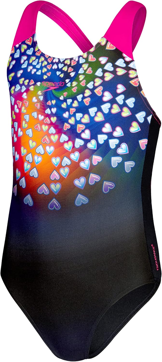 Speedo Digital Placement Splashback 11-12 Jahre 4738 Black/Punchy Pink/Blue Fl, 11-12 Jahre 4738 Bla