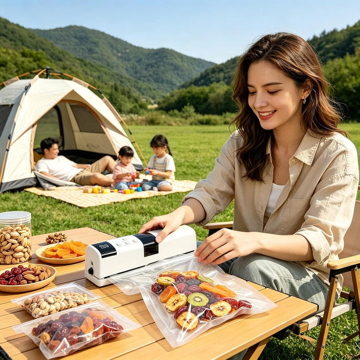 Mini-Vakuumierer für Lebensmittel Tragbare | Tisch-Vakuumiermaschine für Fleisch, Mahlzeiten, Snacks