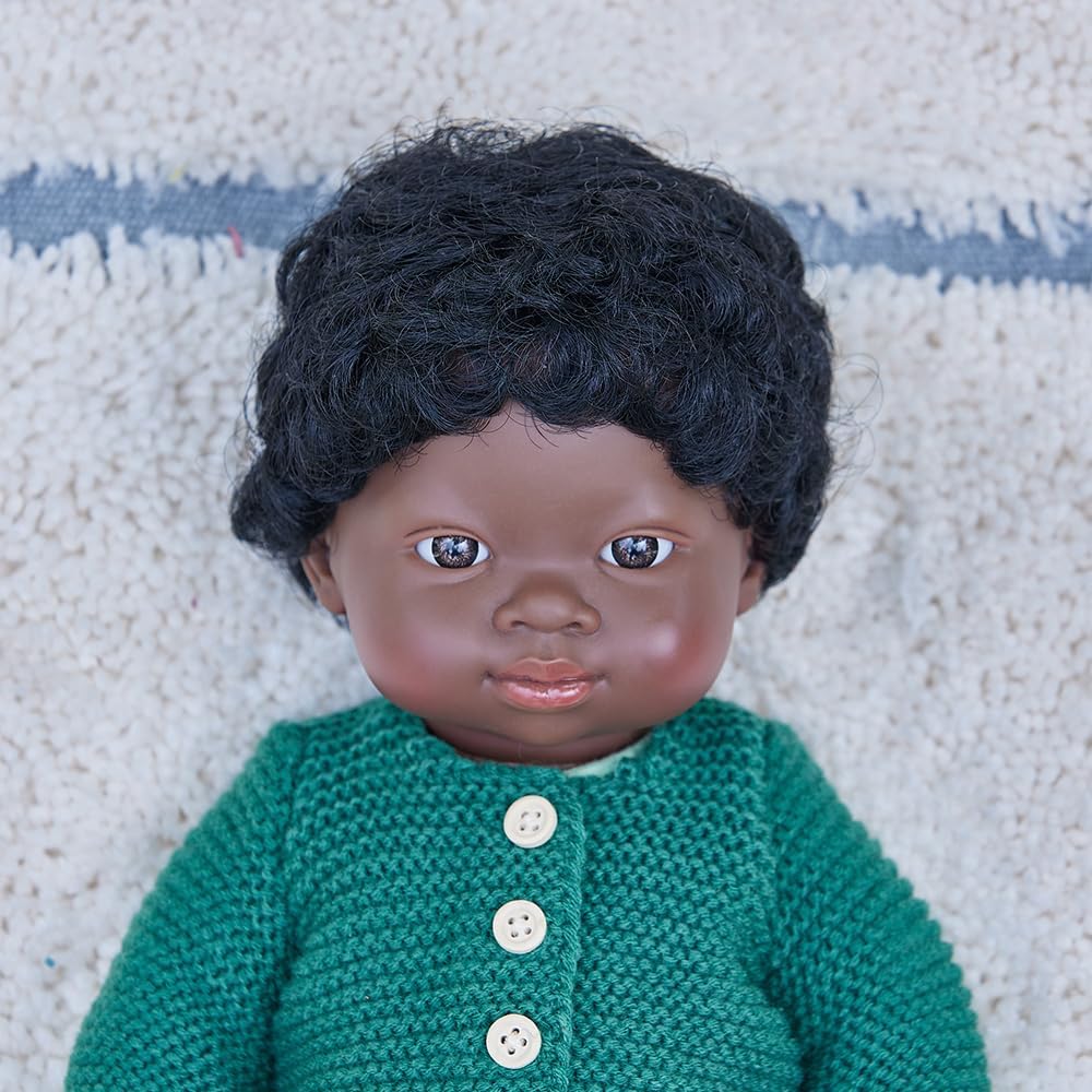 Babypuppe afrikanischer Junge 38cm-31053