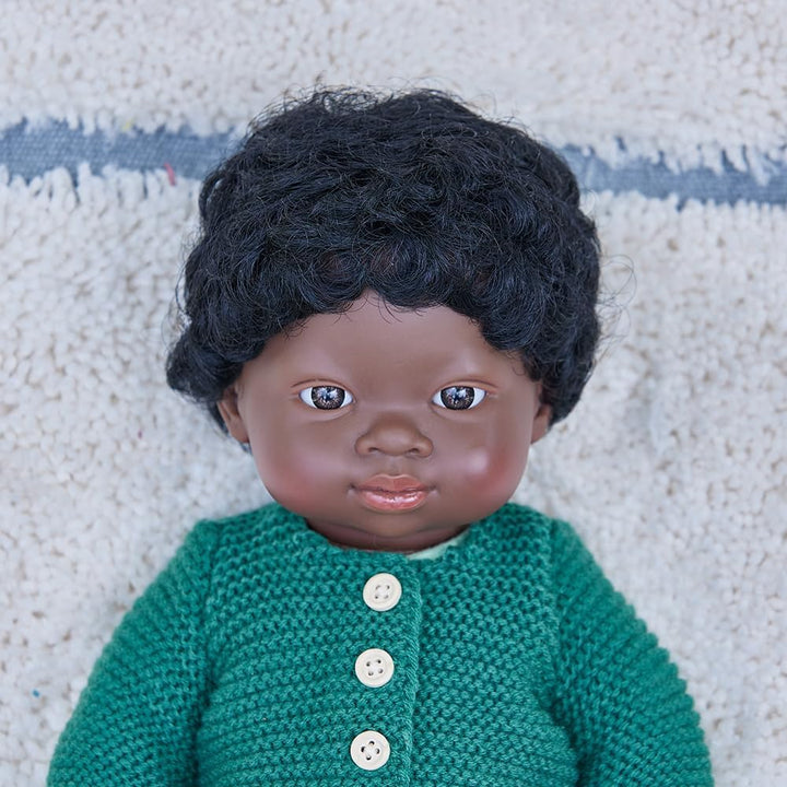 Babypuppe afrikanischer Junge 38cm-31053