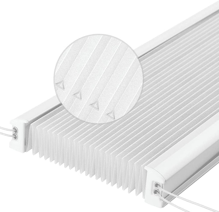 Eurohome Plissee Weiss 40x100cm klemmfix ohne Bohren Easyfix für Fenster und Türen B40 x H100 cm Wei