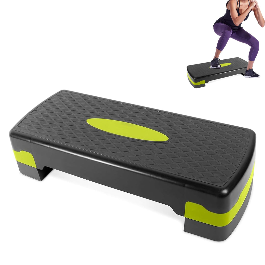 Steppbrett für zuhause, Höhenverstellbar (10-15cm) Stepper Fitness, Aerobic Stepper mit Widerstandsb