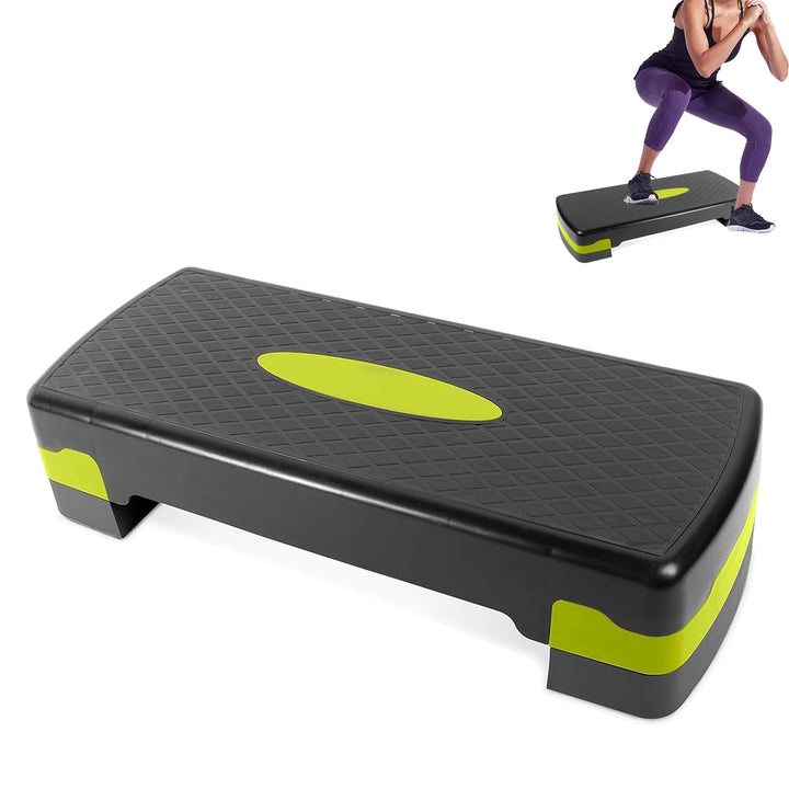 Steppbrett für zuhause, Höhenverstellbar (10-15cm) Stepper Fitness, Aerobic Stepper mit Widerstandsb