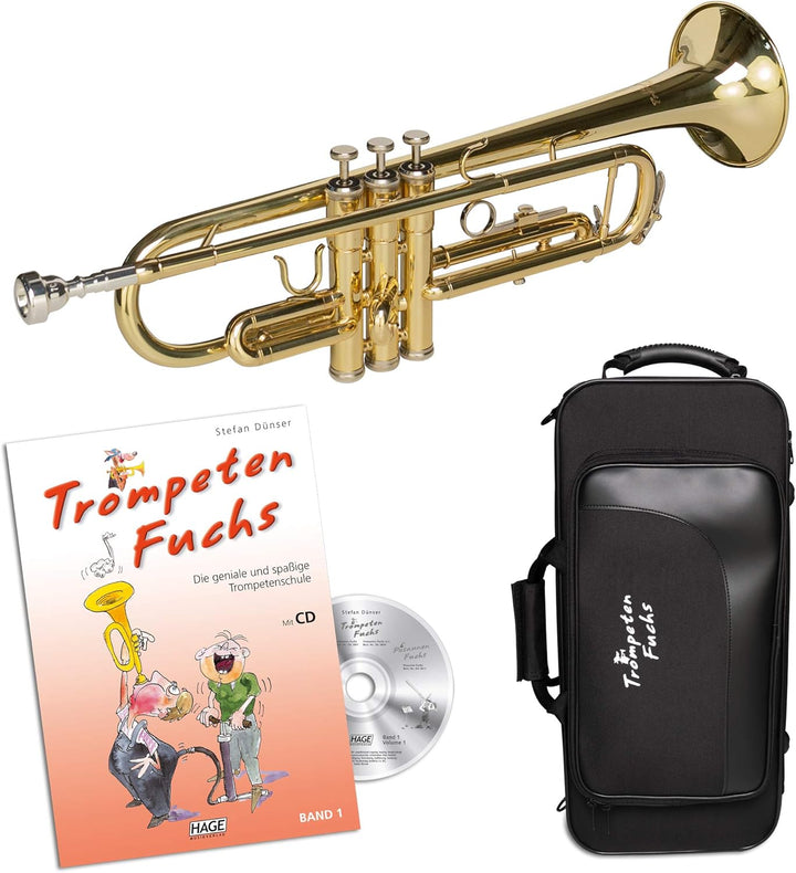 Trumpet Fox Beginner Set (incl. bag and Trumpet Fox 1) Trompeten Anfänger Set Deutsch, Trompeten Anf