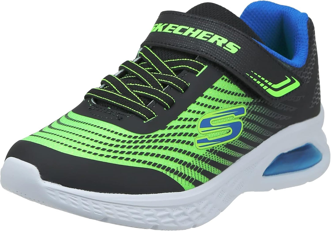 Skechers Jungen 403930l Bblm Sneaker 30 EU Black Synthetic Lime Textile Blue Trim, 30 EU Black Synth