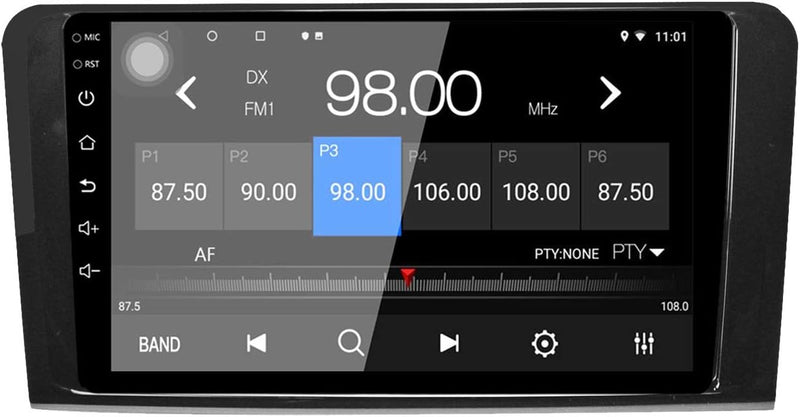 EZoneTronics 9 Zoll 2 DIN Android 10.1 Autoradio Stereo für Mercedes Benz ML GL W164 Touchscreen Hig