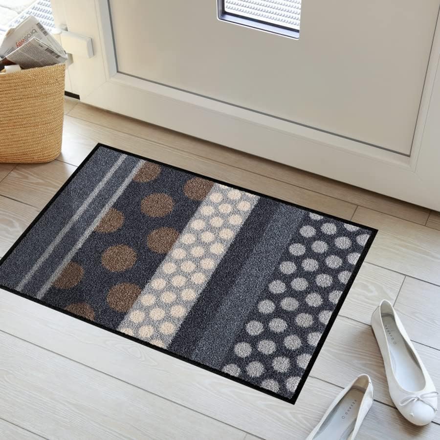 Salonloewe Fussmatte Glamour Dots 50 x 75 cm H 50 cm | B 75 cm | L 0,7 cm Grau, H 50 cm | B 75 cm |