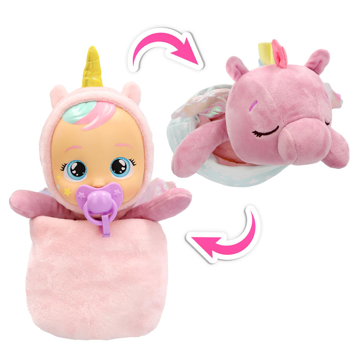 CRY Babies Luna & Poppy Interaktive Puppe Kinderleichtes Einschlafen mit Goodnight Friends Luna und