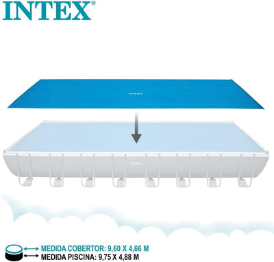 Intex Solarabdeckplane für Ultra Frame rechteckig 975 x 488 cm, Stärke 160 Mikron, Fertigungsmass: 9