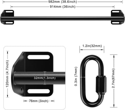 SELEWARE Wandmontierte Klimmzugstange, Heavy Duty Klimmzugstange für die Tür, Multifunktionale Home