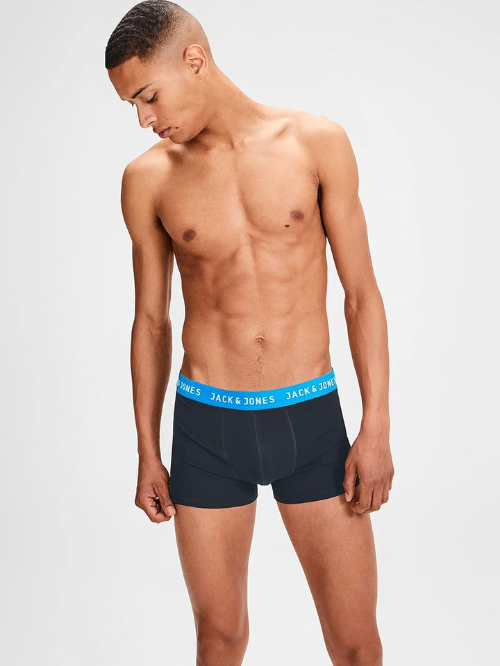 JACK &amp; JONES Male Shorts 5er-Pack Herrenunterwäsche in Grösse XS–XXL S Blau (Blue Heaven/Detail: Blu