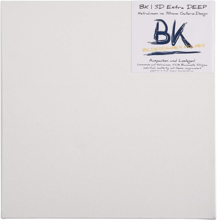 4X BK extra DEEP KEILRAHMEN 50x50 cm | Leinwände auf Keilrahmen 50x50 cm | extra hohe Keilrahmen mit