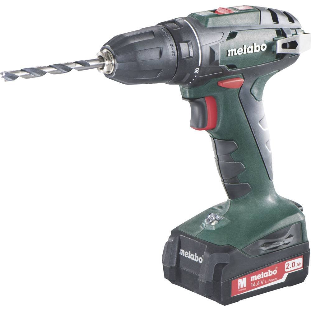 Metabo Akku-Bohrschrauber BS 14.4 (602206530) 14.4V 2x Li-Ion; Ladegerät SC 30; Kunststoffkoffer, Ar