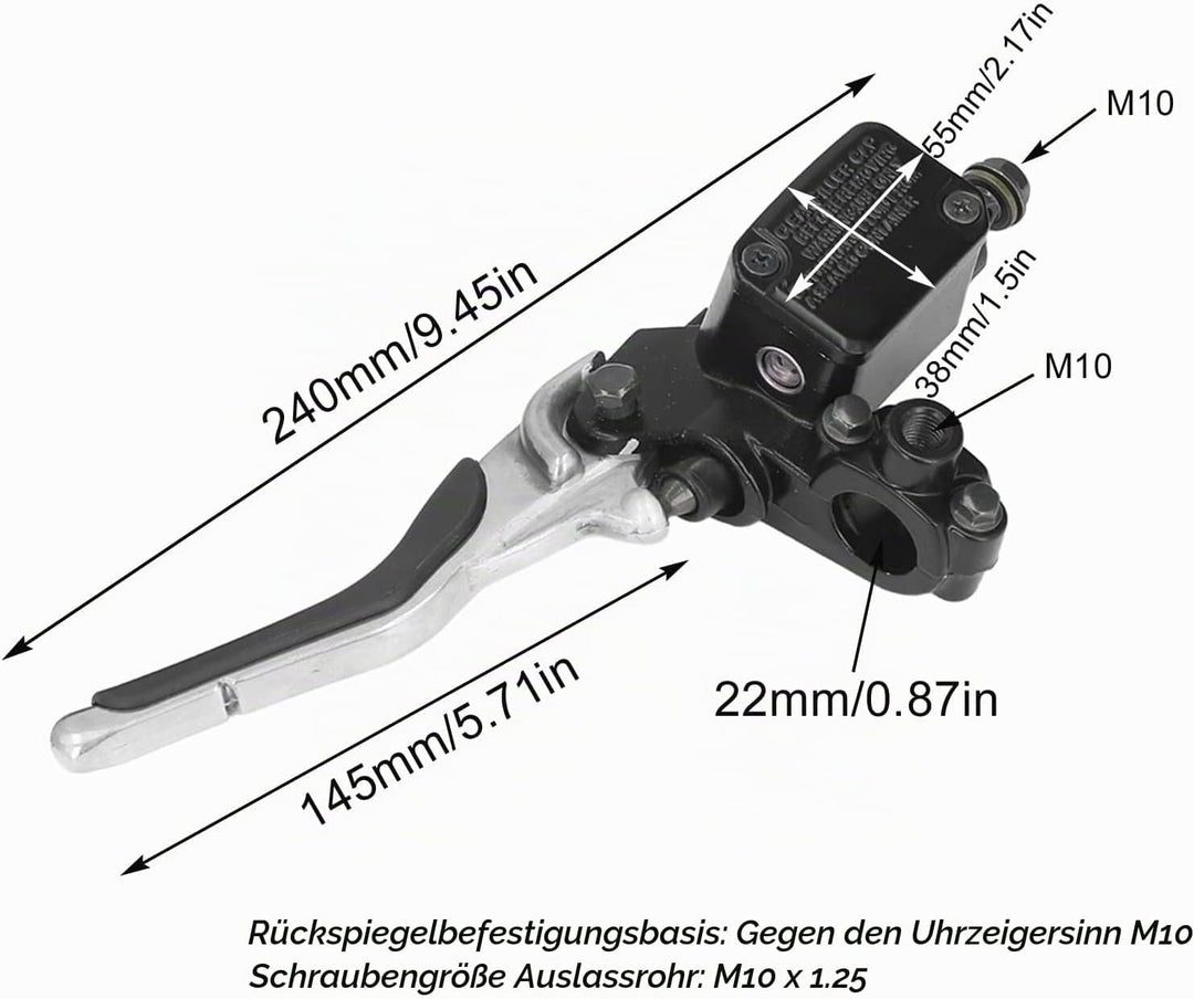 Yosoo Bremshebel, Paar Motorrad Links Rechts Bremshebel mit Ölkanne Aluminiumlegierung CNC-Ersatz fü