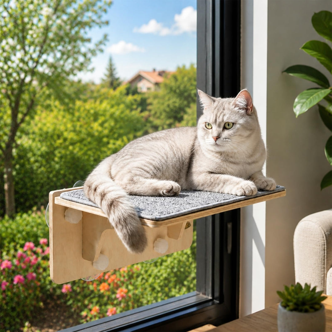 Katzen Fensterliege, Faltbare Katzenhängematte für Fenster, Katzenbett Fenster mit Starke Saugnäpfe,