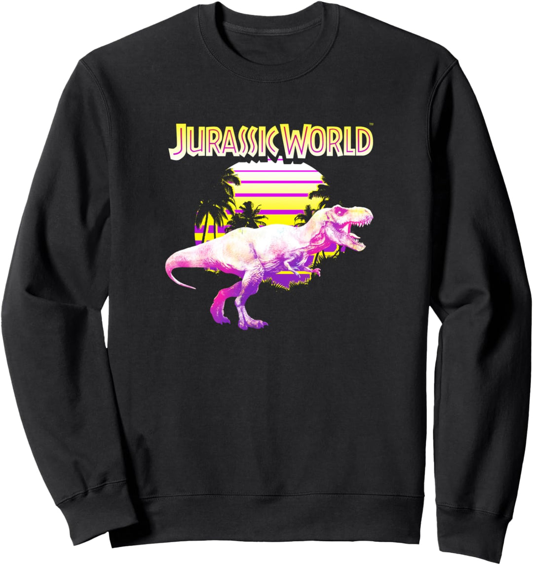 Jurassic World T-Rex Neon Neon Lizard Crossing Sweatshirt