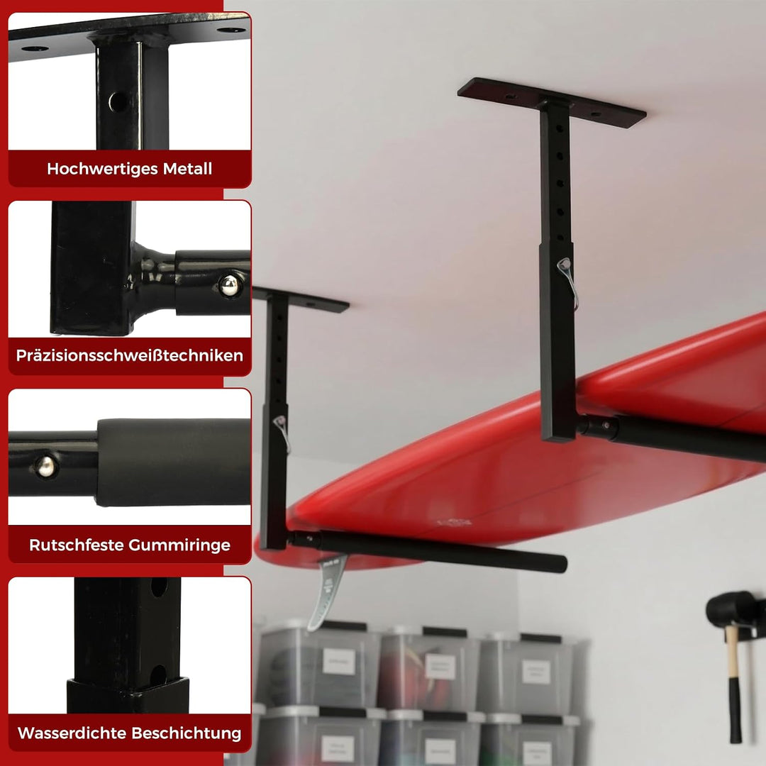Deckenregal Hängeregal Höhenverstellbarer,2 Stück Verstellbares Überkopfleiterregal,dachbox wandhalt