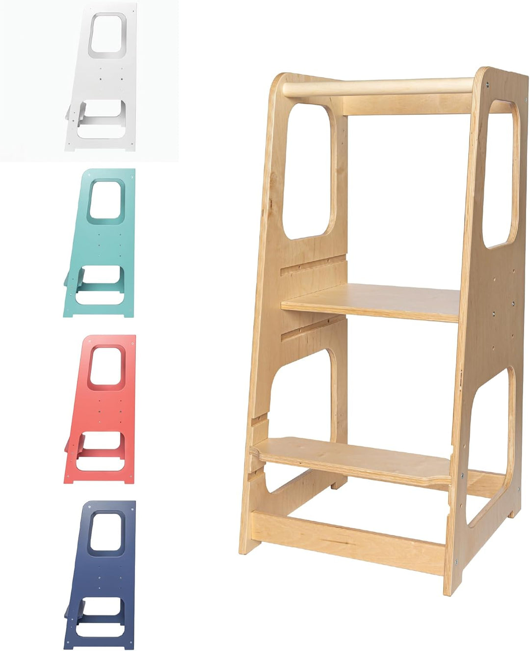 TOYBOX Lernturm für Kinder, Höchste Sicherheit, Montessori Lernturm ab 1 Jahr, Küchenhelfer und Lear