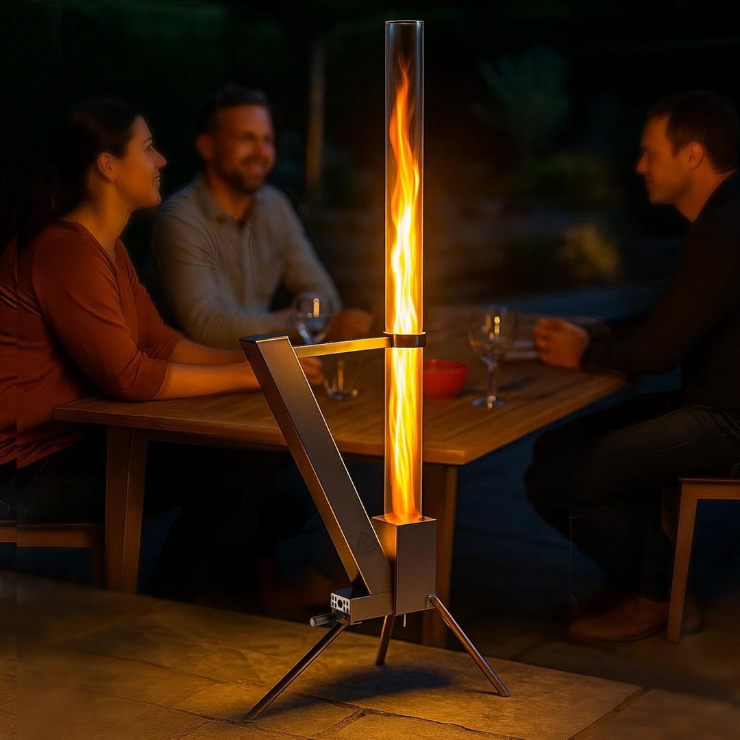 Feuerrohr Edelstahl, Feuersäule Outdoor, Feuerrohr Pelletfackel, Dekorativer Terrassenofen – Raketen