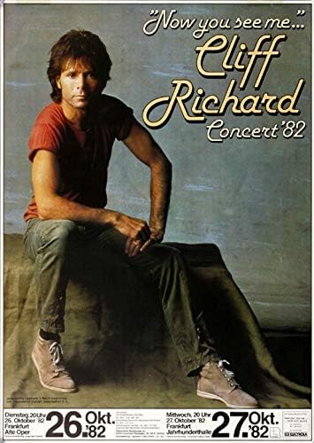 Cliff Richard - Now You See Me, Frankfurt 1982 » Konzertplakat/Premium Poster | Live Konzert Veranst