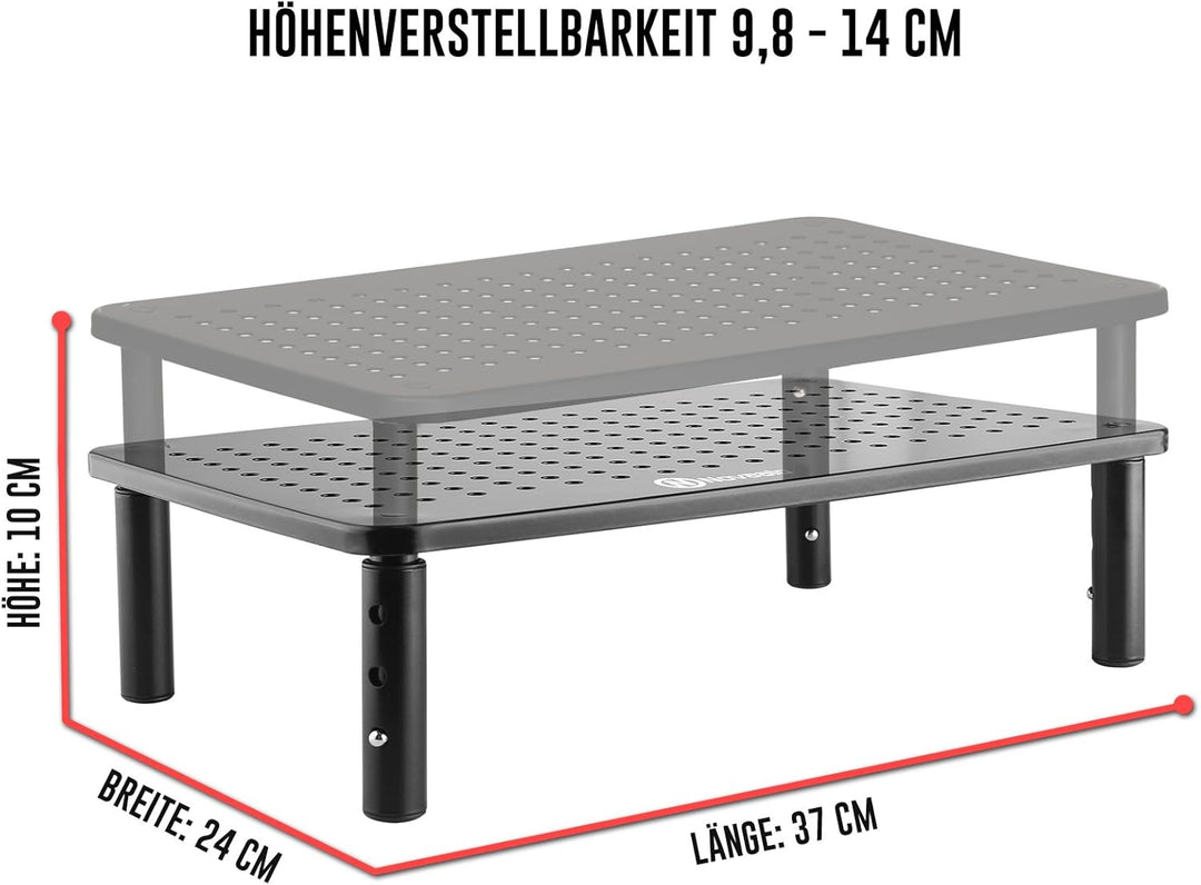 Laptop- und Monitorständer, höhenverstellbarer Bildschirmtisch mit Kühlungslöchern, Computerständer,