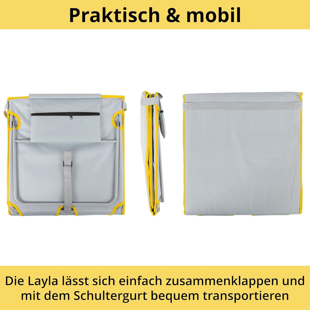 Stagecaptain Beachmatte “Layla” 2X Set - Gepolsterte Strandmatten mit Kopfkissen - Verstellbare Rück