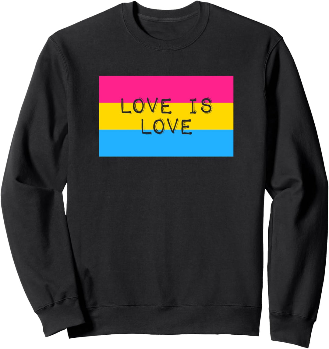 Love Is Love Nette Pansexual LGBTQ Stolz Flagge Stuff Ästhetisch Sweatshirt
