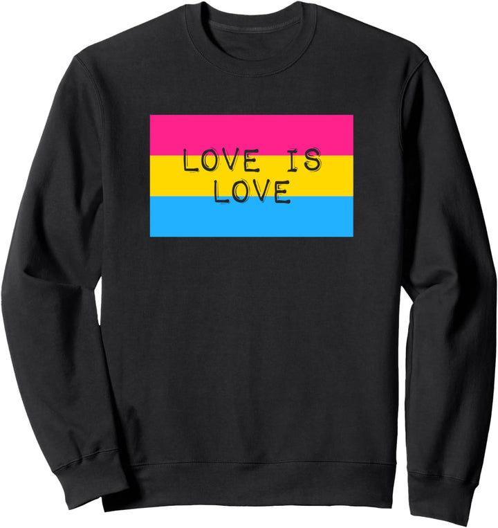 Love Is Love Nette Pansexual LGBTQ Stolz Flagge Stuff Ästhetisch Sweatshirt