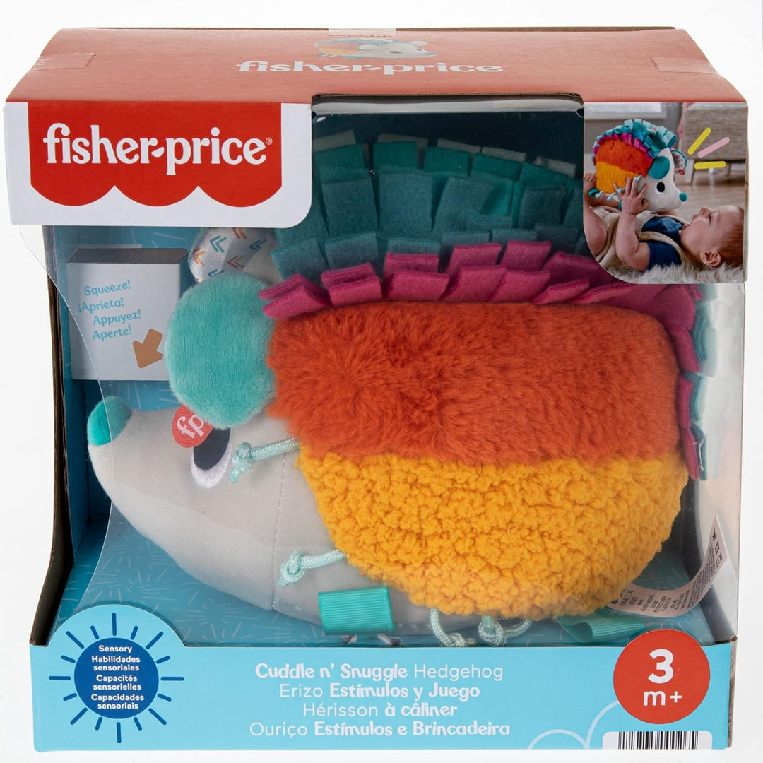 Fisher-Price HBP42 - Knuddel-Igel, Plüschspielzeug mit Geräuschen und Texturen, Babyspielzeug ab der