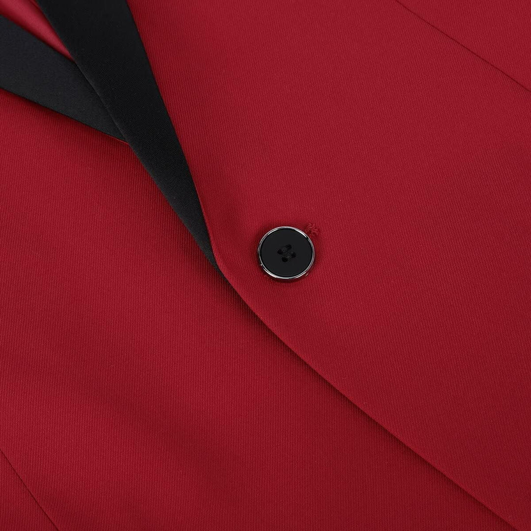 YOUTHUP Sakko Herren Slim Fit Schalkragen Anzugjacke 1 Knopf Tuxedo Jacke für Hochzeit Freizeit XXL