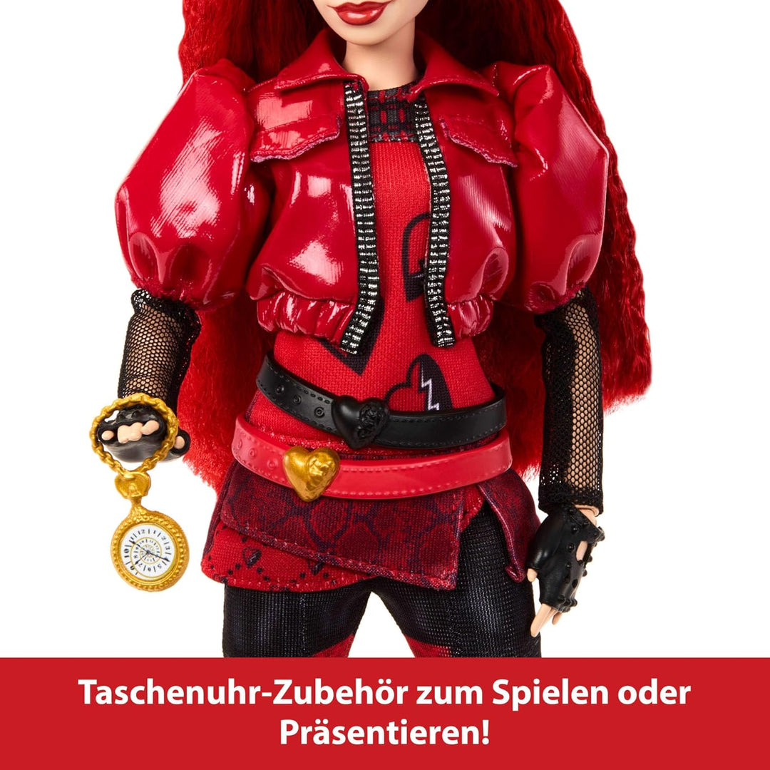 Mattel Disney Descendants: The Rise of Red Modepuppe und Accessoires – Red, Tochter der Herzkönigin