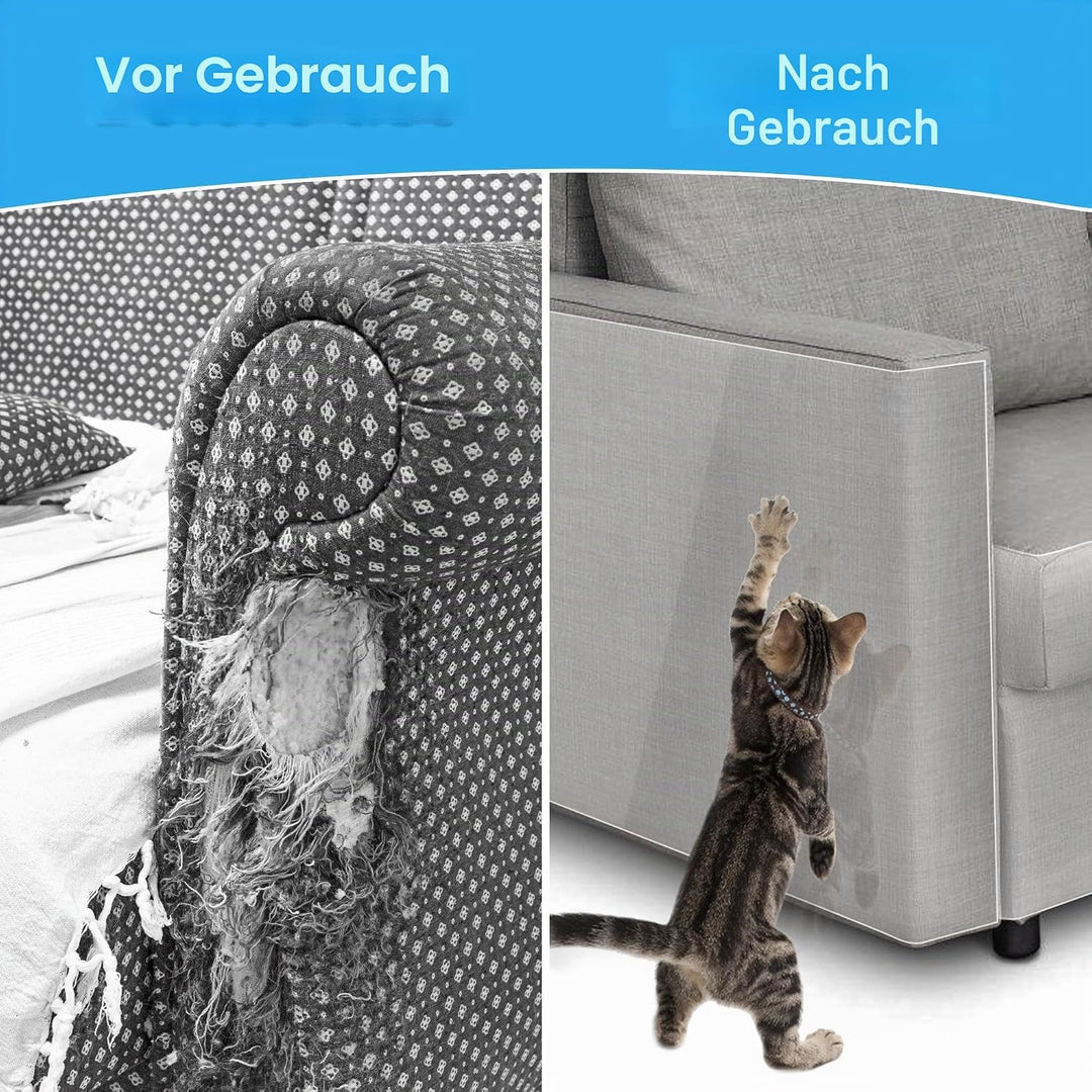 Katzen Kratzschutz Sofa Transparent(43cm x 5m), Kratzschutzfolie, Katzenschutz Selbstklebend Tape Ex