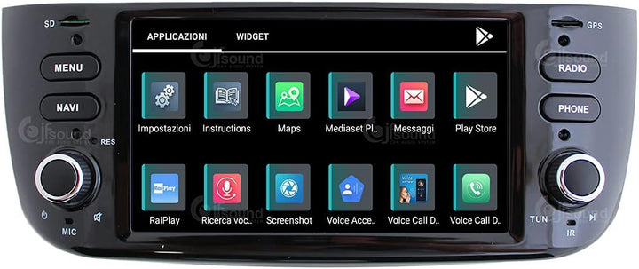 Personalisiertes Autoradio für FIAT Punto Evo Android GPS Bluetooth WiFi USB DAB+ Touchscreen 6.2" 8