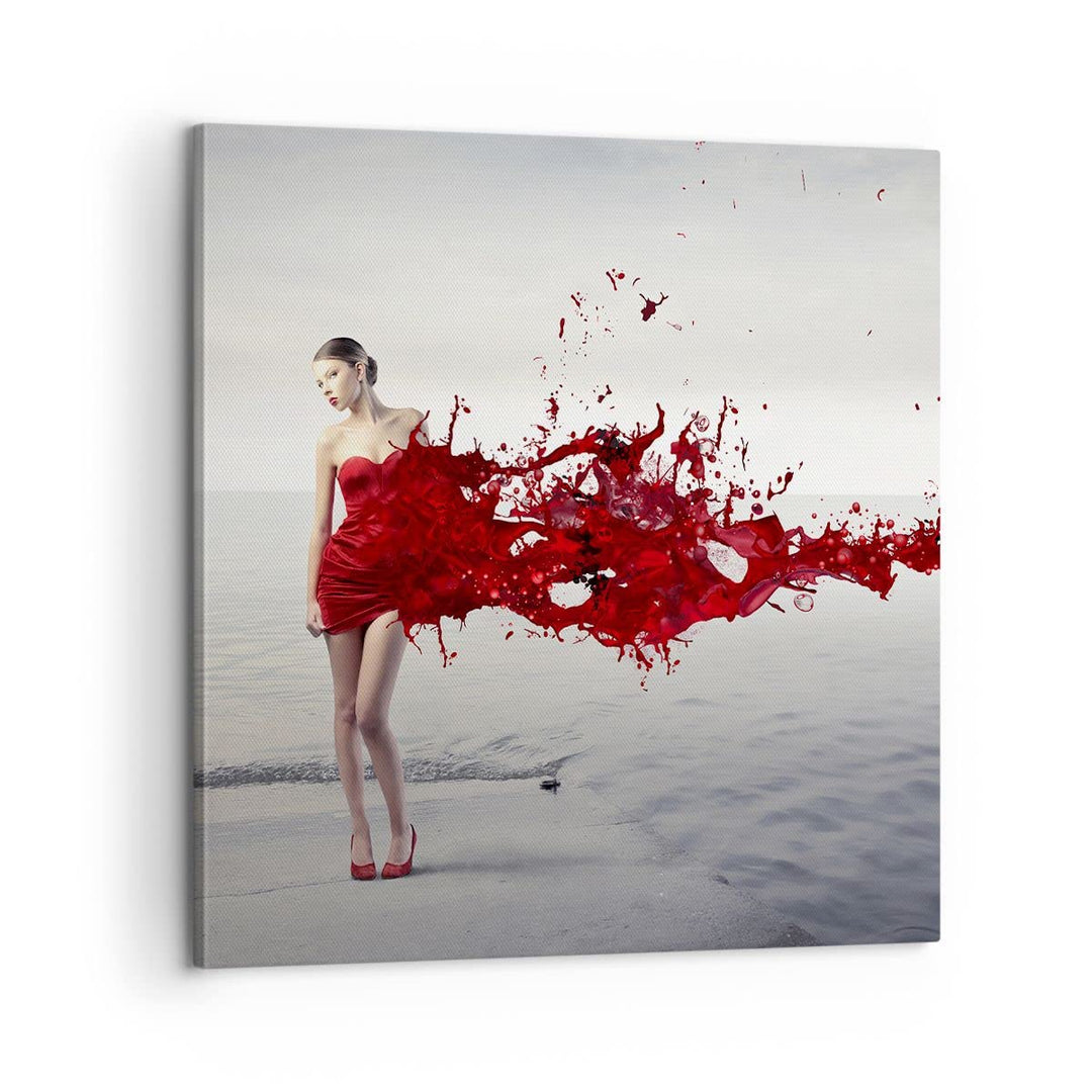 Bilder auf Leinwand Weiblich modell posieren nackt Leinwandbild 60x60cm Wandbilder Dekoration Wohnzi
