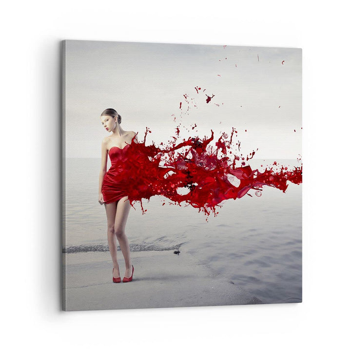 Bilder auf Leinwand Weiblich modell posieren nackt Leinwandbild 60x60cm Wandbilder Dekoration Wohnzi