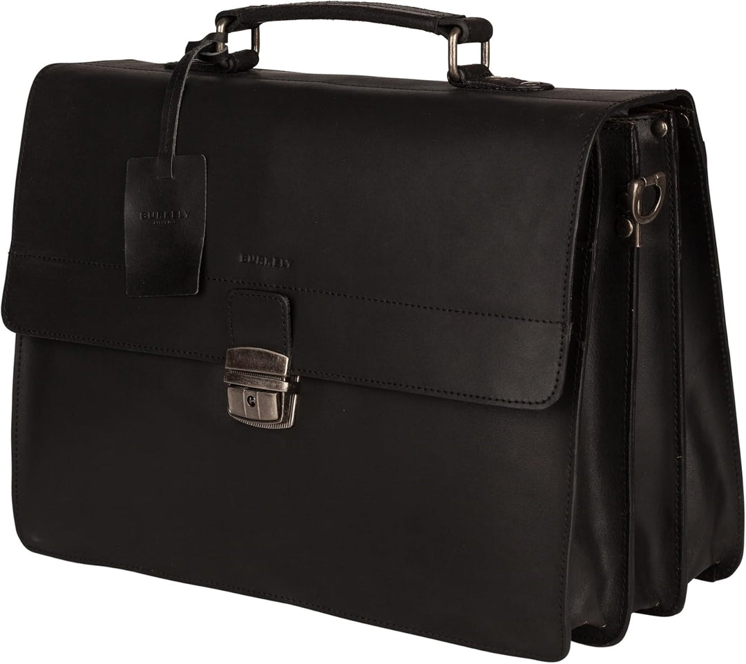 Burkely Vintage Dean - Aktentasche 38 cm Schwarz, Schwarz