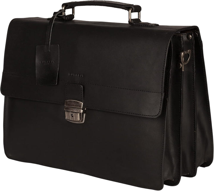 Burkely Vintage Dean - Aktentasche 38 cm Schwarz, Schwarz