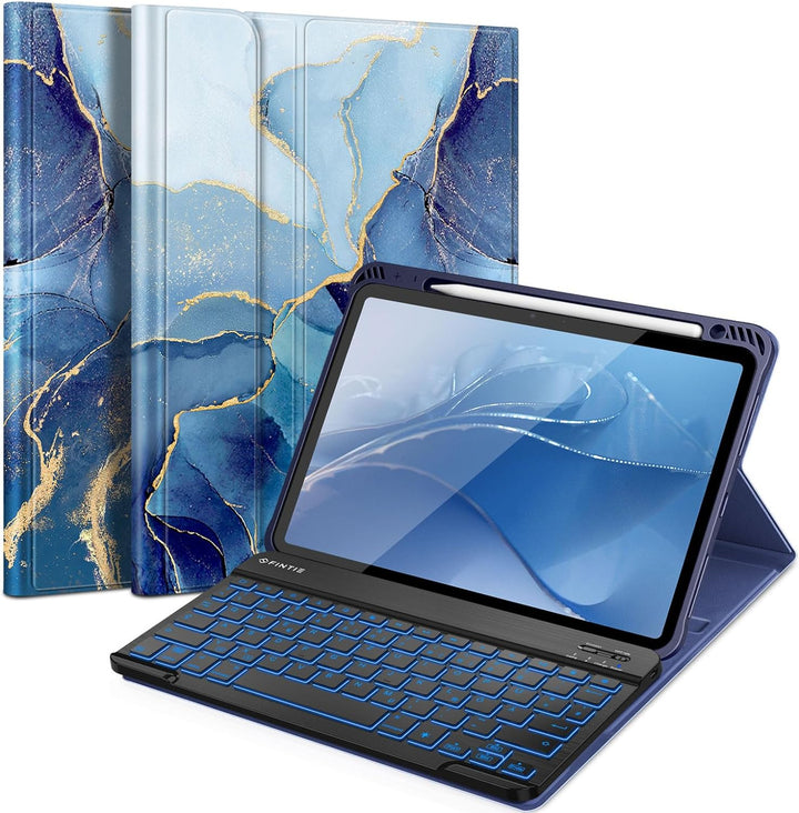 Fintie Hülle mit Tastatur für iPad Air 5 2022 / iPad Air 4 Tastatur 2020 10.9" - Soft TPU Rückseite