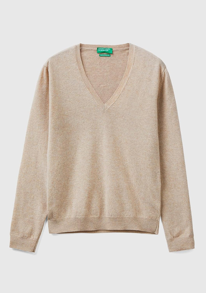United Colors of Benetton Damen Pullover L Beige 562, L Beige 562