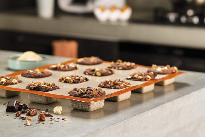 Silpat ES-02366-99 Perfect Mold Brownie, Silikon, Orange, Brownie