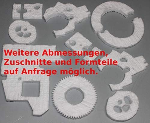 Keramikfaserpapier 1200°C Dichtung/Isolierung für Holzbacköfen Steinbacköfen (1 Matte - 500x300x5mm)