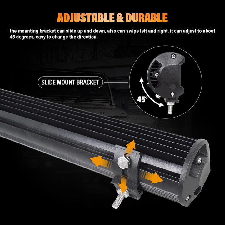 SKYWORLD LED Arbeitsscheinwerfer Bar 59cm 324W Zusatzscheinwerfer 12V 24V IP67 Wasserdicht Flutlicht