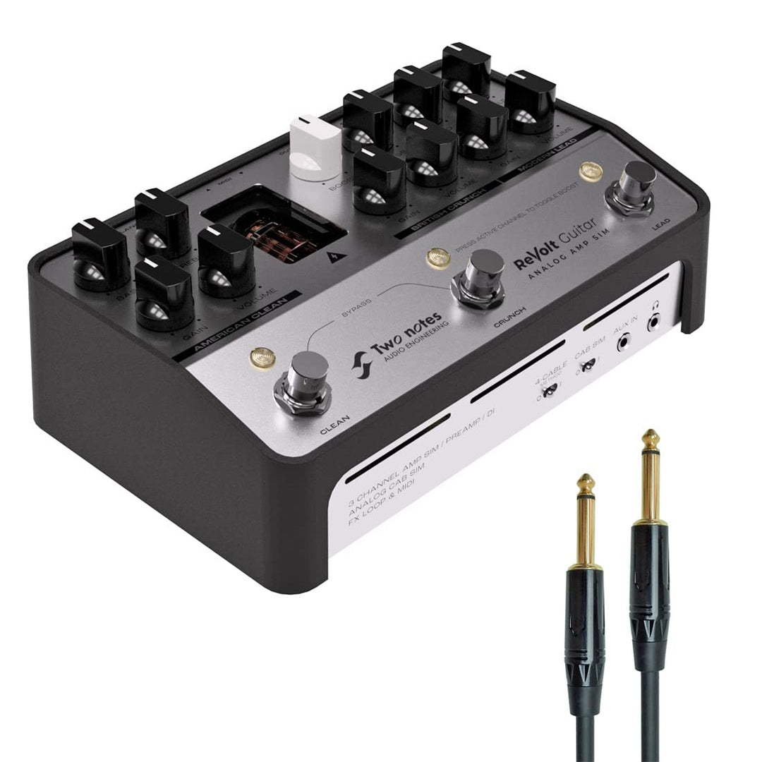 Two Notes ReVolt Guitar Preamp Simulator Verstärker + keepdrum Klinkenkabel